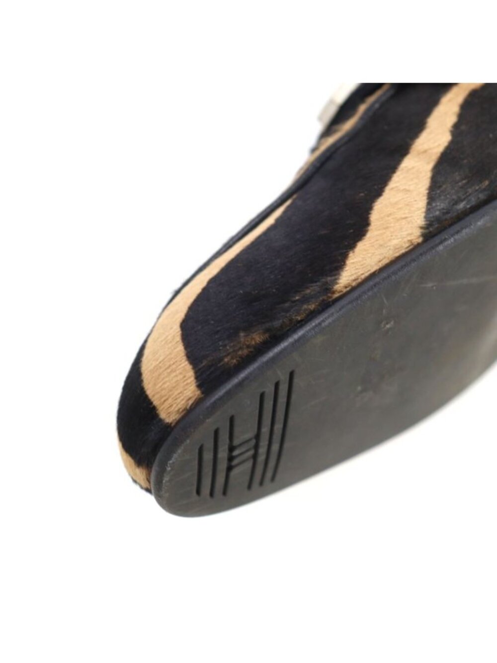 Hermes 2021 Z Halaco H Metal Zebra Pattern Moccasin Loafers Camel Black - Picture 12 of 12